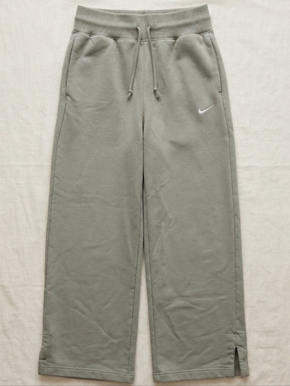 Nike Sportswear Phoenix Fleece Wide-Leg Sweatpants - Sage Green Size L